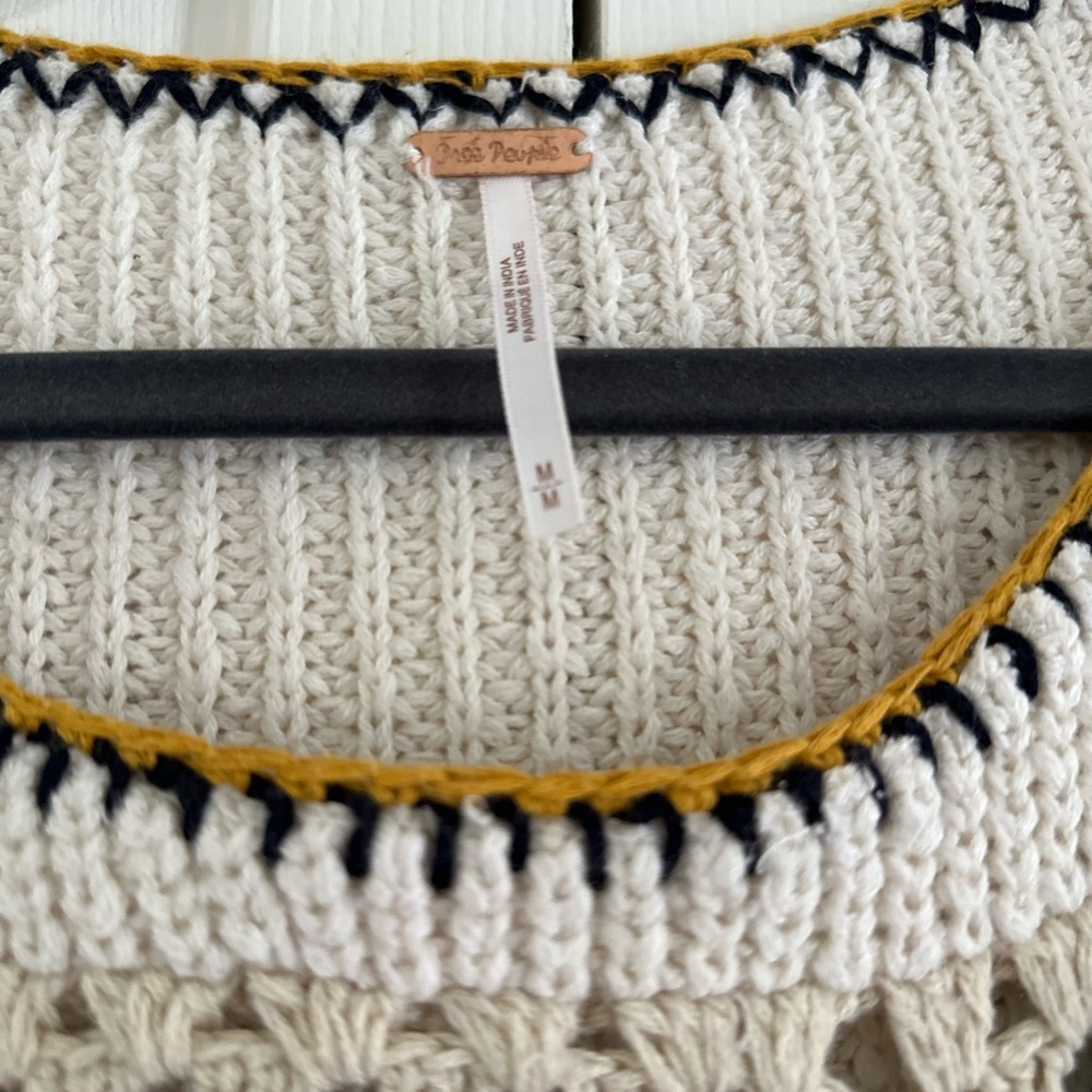 Free People Dahila Crochet Sweater Pullover - Picture 6 of 9